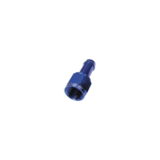 FEMALE -6AN TO 3/8" BARB      BLUE WITH TUBE NUT