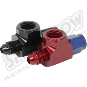 -06 TO -04 FEMALE TO MALE WITH 1/4"NPT PORT BLACK