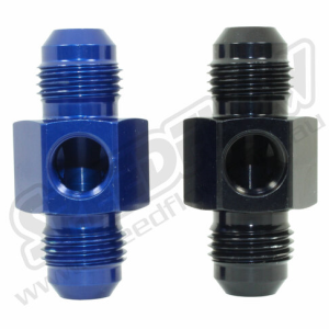 -6 MALE TO MALE WITH 1/8"NPT PORT BLK -6 MALE TO MALE WITH 1/8"NPT PORT BLK