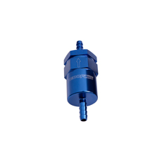 BILLET FUEL FILTER 5/16" BARB BLUE 30 MICRON BRONZE FILTER BILLET FUEL FILTER 5/16" BARB BLUE 30 MICRON BRONZE FILTER