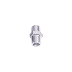 MALE COUPLER 1/8" NPT         SILVER MALE TO MALE