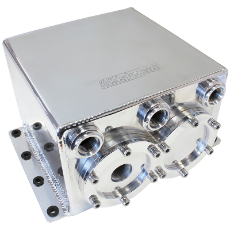 DUAL EFI PUMP COMPACT SURGE TANK - POLISHED DUAL EFI PUMP COMPACT SURGE TANK - POLISHED