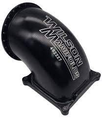 Intake Elbow, V-Band Flange Throttle Body, Aluminum, Black, Dominator Flange, Each Intake Elbow, V-Band Flange Throttle Body, Aluminum, Black, Dominator Flange, Each