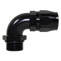 -12 O-RING PORT TO 90 DEGREE HOSE END BLACK