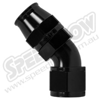 -8 45 DEGREE HOSE END - ALLOY