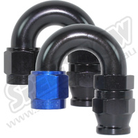 -8 180 DEGREE HOSE END - ALLOY