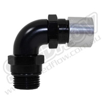 -8 ORB TO -8  90 DEGREE CRIMP HOSE END