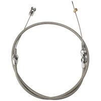 Aeroflow Heavy Duty GM LS Throttle Cable - Silver Cover with Chrome Cable Ends