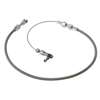 Aeroflow Heavy Duty Universal Throttle Cable - Silver Cover with Chrome Cable Ends