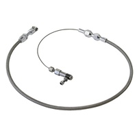 Aeroflow Heavy Duty Universal Throttle Cable - Silver Cover with Chrome Cable Ends