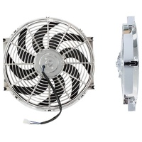 14" CURVED BLADE CHROME FAN