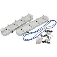 Aeroflow Valve Cover Set, Standard Height, Natural Cast Finish Suit GM LS Series Engines. Factory Position Coil Mounts