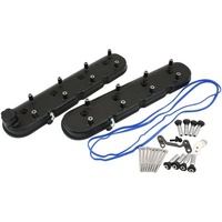Aeroflow Valve Cover Set, Standard Height, Black Finish Suit GM LS Series Engines. Factory Position Coil Mounts
