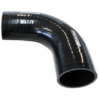 Silicone Hose 90 Deg; Black
