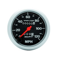 SPORT COMP 3-3/8''  IN-DASH SPEEDO 0-120MPH