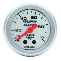 2' FUEL PRESS, 0-100 PSI MECH,