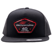 BILLET SPECIALTIES SNAP BACK HATS 40YEARS CURVED