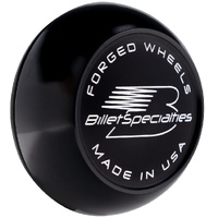 BILLET SPECIALTIES SHORT REPLACEMENT CENTER CAP - BLACK (NEW STYLE)