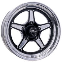STREET LITE 15 X 6  3.5"BS 5 X 4.50" BLACK (OLD STYLE PN)