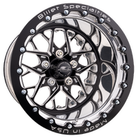 REDLINE 15 X 8  3.5"BS 4.50" BLACK SINGLE BEADLOCK