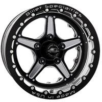 STREET LITE SINGLE BEADLOCK 15 X 10 3.50 B/S 4.5 B/C BLACK