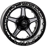 STREET LITE BLACK 15 X 8  4.5"BS 4.5" BLACK SINGLE BEADLOCK