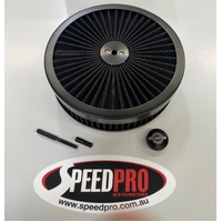 Extreme Air Cleaner Assembly 9� x 2� Black Filter Element Performance 4150