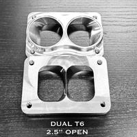 MAVEN T6 STANILESS BILLET FLANGE DUAL 2.5" OPEN 