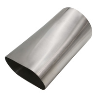 Proflow Exhaust, Oval To Round, Stainless Steel, 3 in. Inlet/Outlet, 6 in. Length
