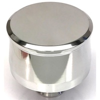 Aluminium Push-In Breather with 1" Neck, Chrome Finish, Plain Style Fits Valve Covers with 1.25" Holes When Using Grommet