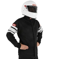RACEQUIP 2 LAYER JACKET BLACK SFI-5 MEDIUM