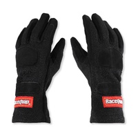 RACEQUIP 2-LYR SFI-5 GLOVE BLACK LARGE