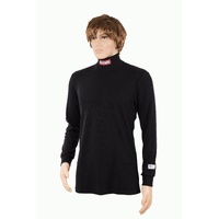 RACEQUIP SFI 3.3 UNDERWEAR TOP BLACK MEDIUM