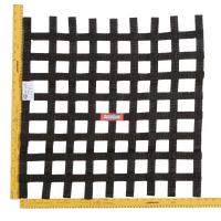 RACEQUIP 24 X 24 SFI RIBBON NET BLACK