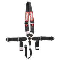 RACEQUIP C/LOCK HARNESS BLK DRAGSTER U STYLE SHOULDERS