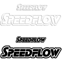 SPEEDFLOW LARGE WHITE DIECUT STICKER 400X84