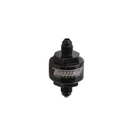 Billet Turbo Oil Feed Filter 44um AN-3 - Black