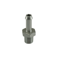 Fitting 6mm / 1/4" Hose End to 1/8 NPT Male Straight - Silver